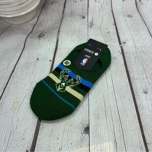NWT stance no show socks NBA Milwaukee bucks basketball hoop madness  cotton bld